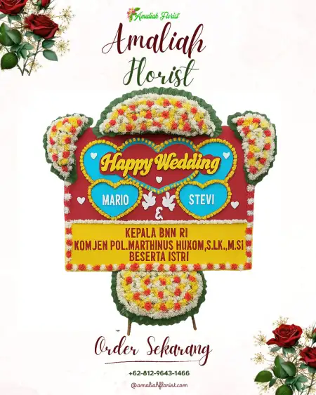 Papan Bunga Pernikahan Dungus Cariang